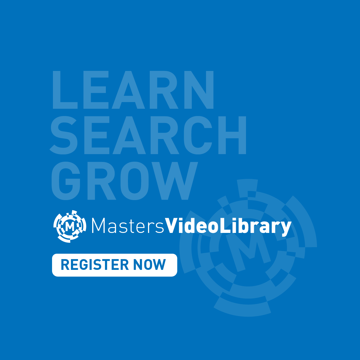 Masters Video Library Website Banner Register Now